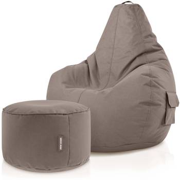 Lot de 2: pouf + tabouret "Cozy+Stay"