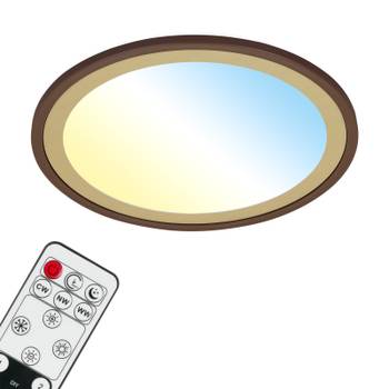 Ultraflaches CCT-LED Panel, braun-gold