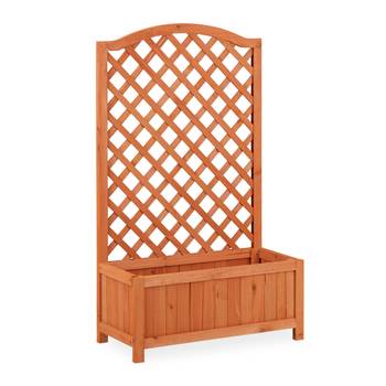 Treillis de jardin en bois orange brun