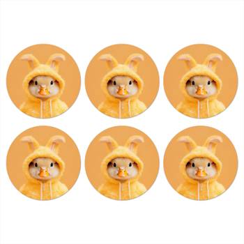 GLASUNTERSETZER Hasenkostüm 6er-Set