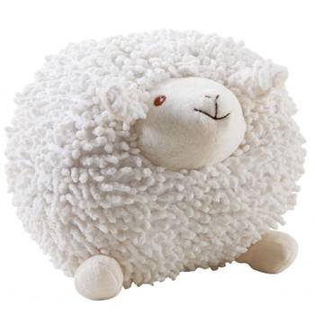 Mouton en coton blanc Shaggy 20 cm