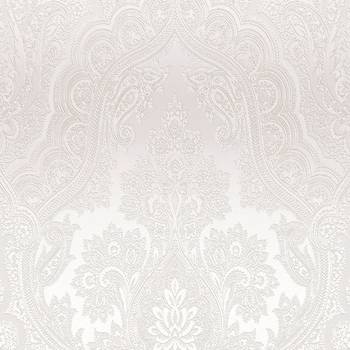 Ornament Tapete Glänzend Silber Grau