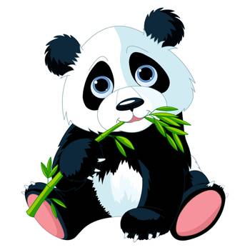 Wandtattoo - Naschender Panda