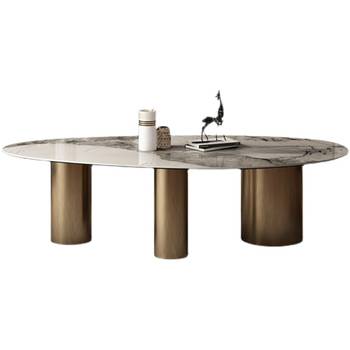 Ovaler Esstisch aus Keramik Tischbeine