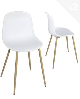 Lot de 2 chaises de cuisine design YENI
