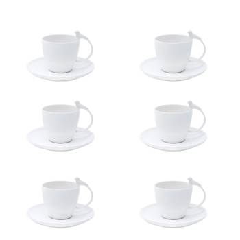 Tasses et soucoupes White bird (12pcs)