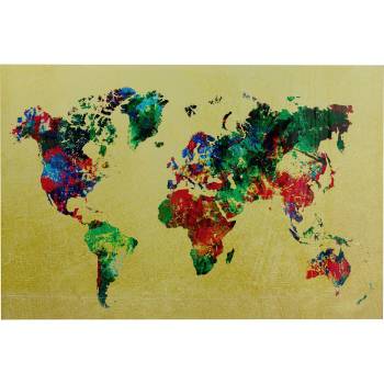 Tableau déco carte du monde