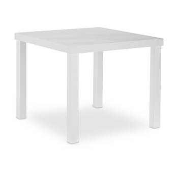 Table d'appoint blanche carrée