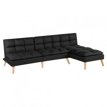 Banquette convertible réversible noir