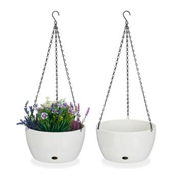 2 Blumenampeln mit Wasserspeicher - XL