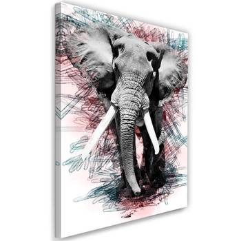 Leinwandbild Elefant Abstrakt Afrika