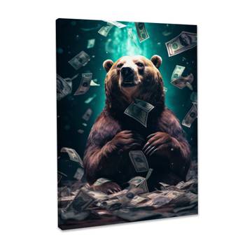 Leinwandbild Bear Money