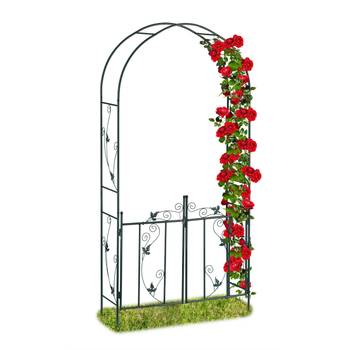 Arche de rosiers avec porte