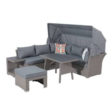 Dining Lounge Set -Daybed Relax mit Dach