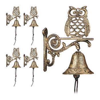 Cloche de porte à chouette en lot de 5