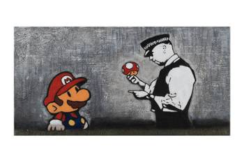 Bild handgemalt Banksy's Police Control