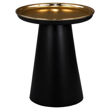 Table d'appoint Ø 50cm or-noir mat
