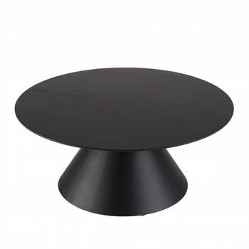 Table basse ronde noire 78x78cm