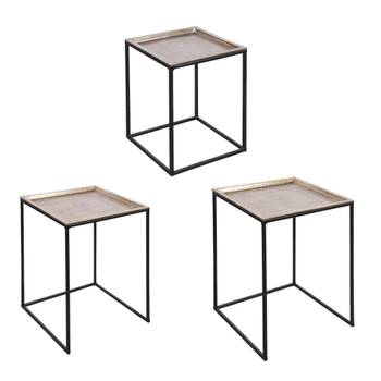 Set de 3 tables carrées plateau   amovib