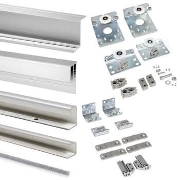 Schiebetürsystem für Schrank Nco 2er-Set