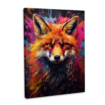 Leinwandbild Fox Splatter