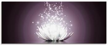 Glasbild Magie der Lotus-Blume