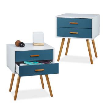 2x Commodes rétro style design nordique