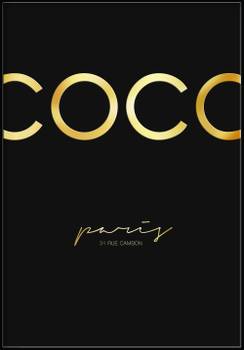 Coco Paris Schwarzes Poster