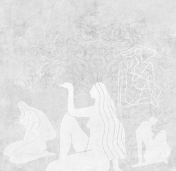 Mahsa Panorama-Tapete Grau