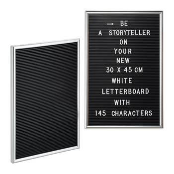 2 x Letterboard 30 x 45 cm silber