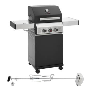 Gasgrill BLACK 2+1 + Drehspieß-Set