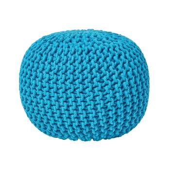 Runder Strickpouf 100% Baumwolle