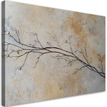 Wandbild zweige blüten knospen