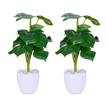 Kunstpflanze Monstera 2er Set