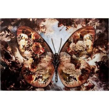 Tableau déco papillon anges et fleurs