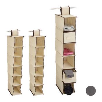 3 x Hängeregal Kleiderschrank beige