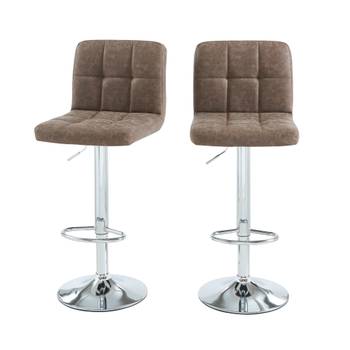 Lot de 2 tabourets de bar GARY