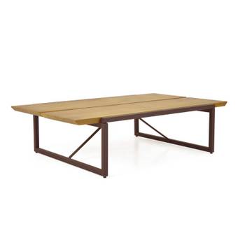 Table basse bois et métal marron - LINEA