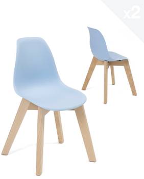 Chaise scandinave enfant JUBA (lot de 2)