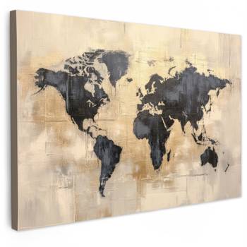 LEINWANDBILD Weltkarte