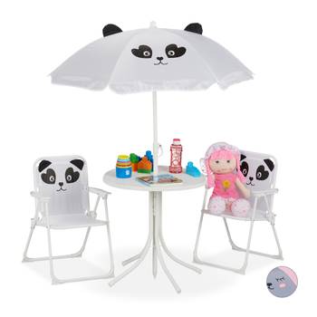 Chaises table enfants avec parasol