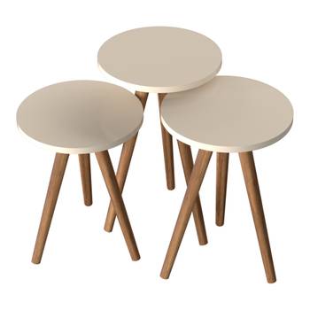 Set de 3 tables d'appoint Snede rondes