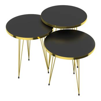 Set de 3 tables d'appoint Skibby rondes