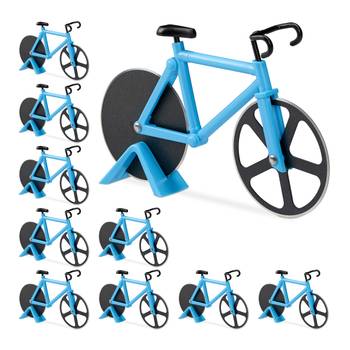10 x Fahrrad Pizzaschneider blau
