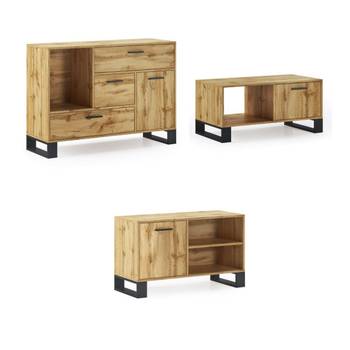 Set LOFT Buffet-Table Basse-Meuble TV