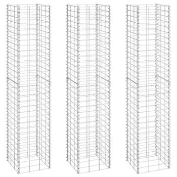 Lit surélevé de gabion(lot de 3) 3011884