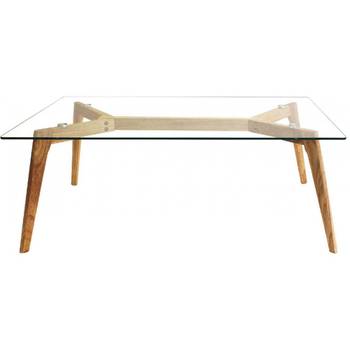 Table basse rectangulaire en verre 110 x
