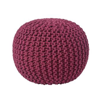 Runder Strickpouf 100% Baumwolle