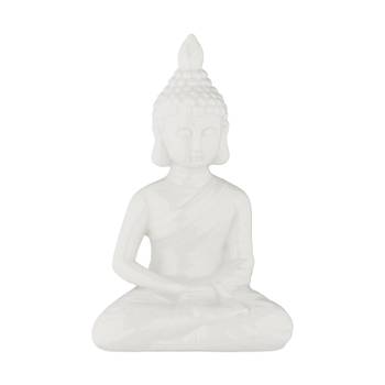 Statue bouddha de couleur blanche