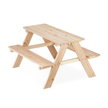 Ensemble banc table enfant en bois